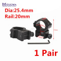 1 Pair MIZUGIWA Scope Mount Rings 25.4mm / 30mm Weaver 11mm / 20mm Picatinny Rail For Optics Sight Pistol Airsoft Accessories