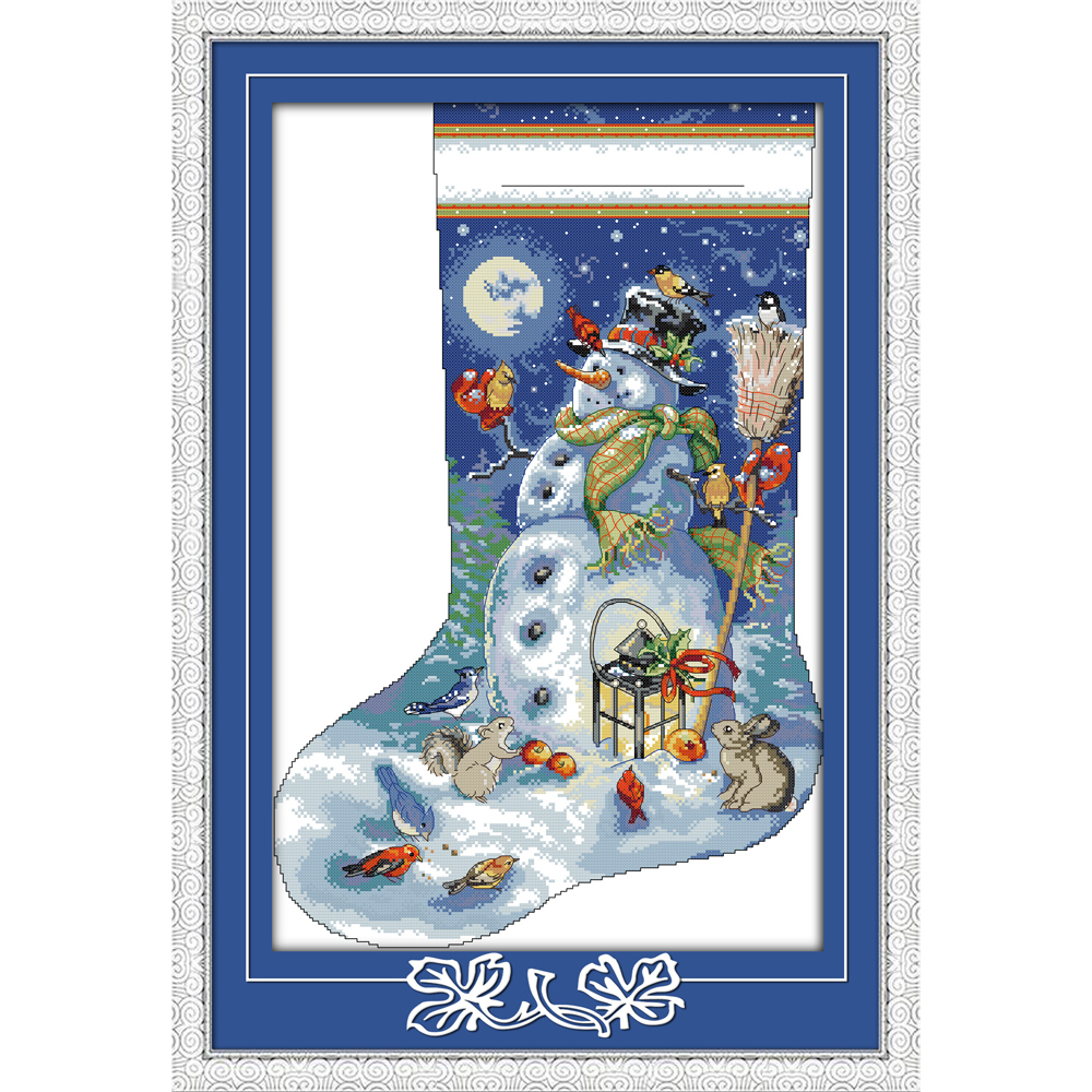 Everlasting love Christmas stocking Ecological cotton Chinese cross stitch kits counted stamped 14 11CT new year sales promotion