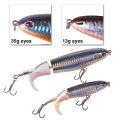 SUFFYU 1PCS Whopper Popper 10cm/14cm Fishing Lure Artificial Bait Hard Plopper Soft Rotating Tail Fishing Tackle Geer Pesca