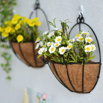 Wicker Rattan Flower Basket Plant Pot Holder Home Wall Hanging Garden Decor
