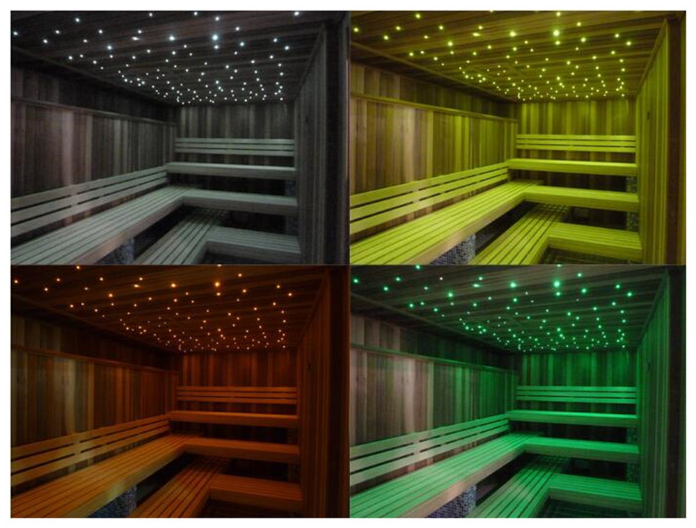 Led Fiber Optic Mood Lighting Decoration for Sauna Room Ceiling or Bathroom Tiles by Waterproof Plastic Optical Fiber Cable