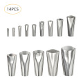 14Pcs Caulking Finisher Caulk Nozzle Applicator Stainless Steel Sealant Finishing Tool Kit Kitchen Bathroom Window Sink Join