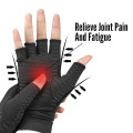 1 Pair Compression Arthritis Gloves for Women Men Joint Pain Relief Half Finger Brace Therapy Wrist Support Anti-slip J15