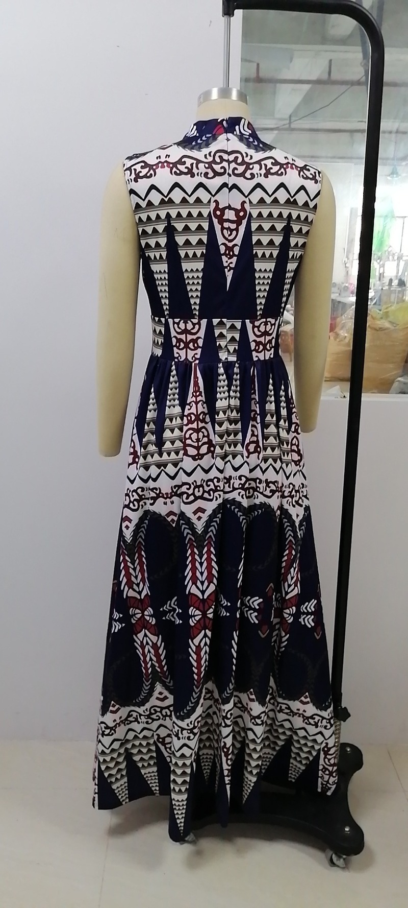 Women African Dress Traditional Print Halter Maxi Dresses Woman Party Night American Clothing Plus Size African Dresses 2020