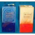 Rectangular double color craft candle