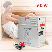 6KW Steam Generator Household Steaming Sauna Room 220V Steam Bath Machine for Relax Spa Room Digital Controller