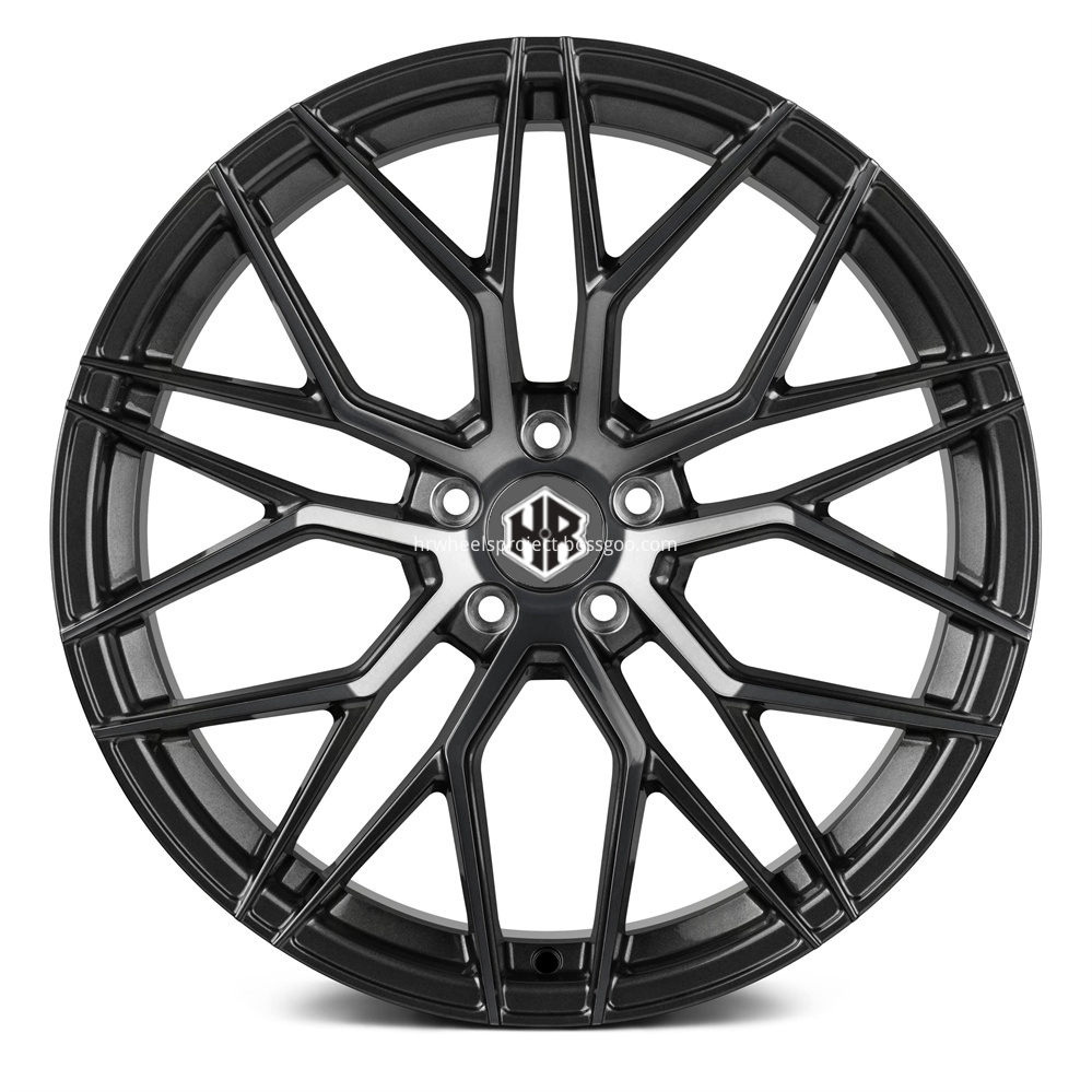 H R Tech Wheels Hr688 Graphite Metallic Front