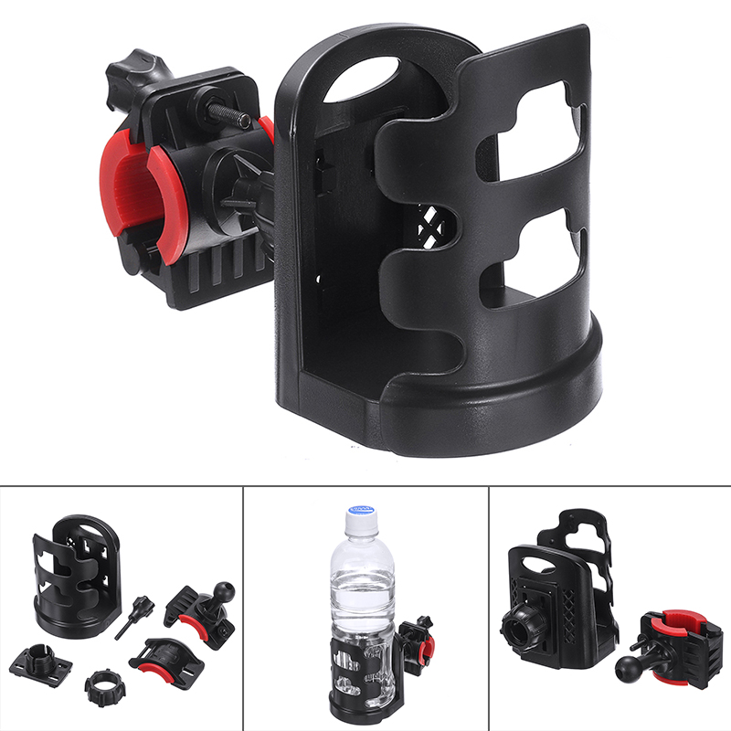For Motorcycle Bike Accessories 1PC Cup Bottle Drink Beverage Holder Bracket 22-28mm Handlebar Mounting High Quality TREYUES