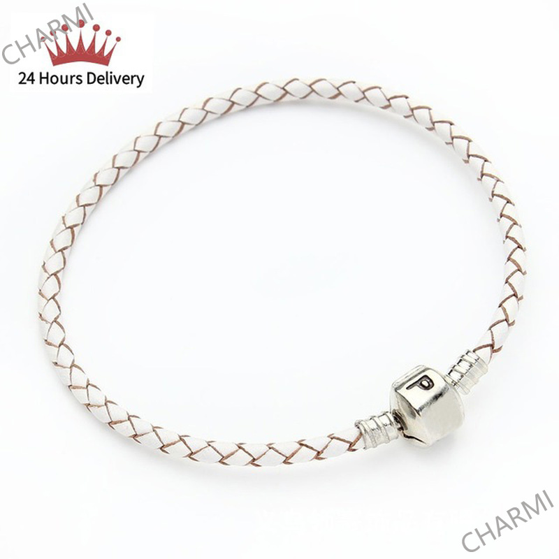 100% Genuine Braided Leather Bracelet Men Women Fit Pan Do Charm Bracelets Pulseras Masculino Female Jewelry for Lovers Ra New