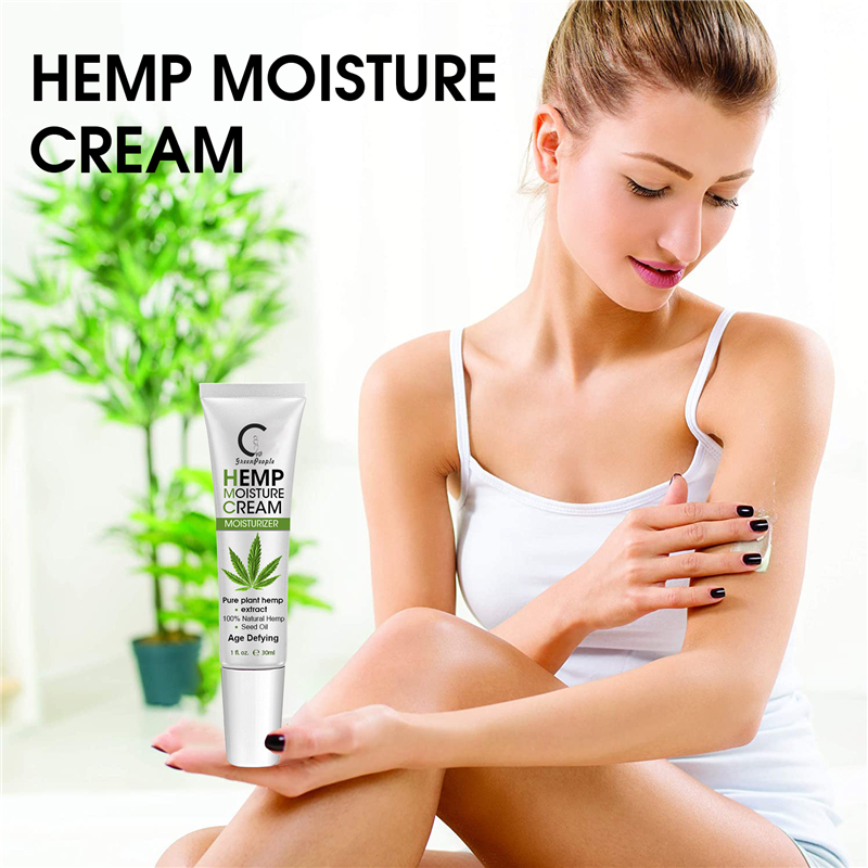 GPGP Greenpeople Natural Hemp Cream Skin Care Set Moisturizer Anti-Aging Wrinkle Face Skin Repair Hemp Extracts Serum