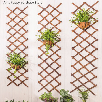 Expanding wood Garden Wall Fence Panel Plant Climb Trellis Support Decorative Garden Fence Home Yard Decoration Anticorrosive