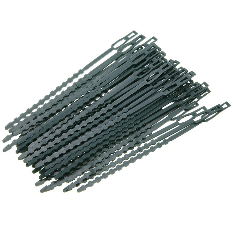 50pcs/lot Gardening Helper Multi-use Reusable Ties for Climbing Easy Flexible Plastic Plant Cable Ties Plant Sprouting Promoter