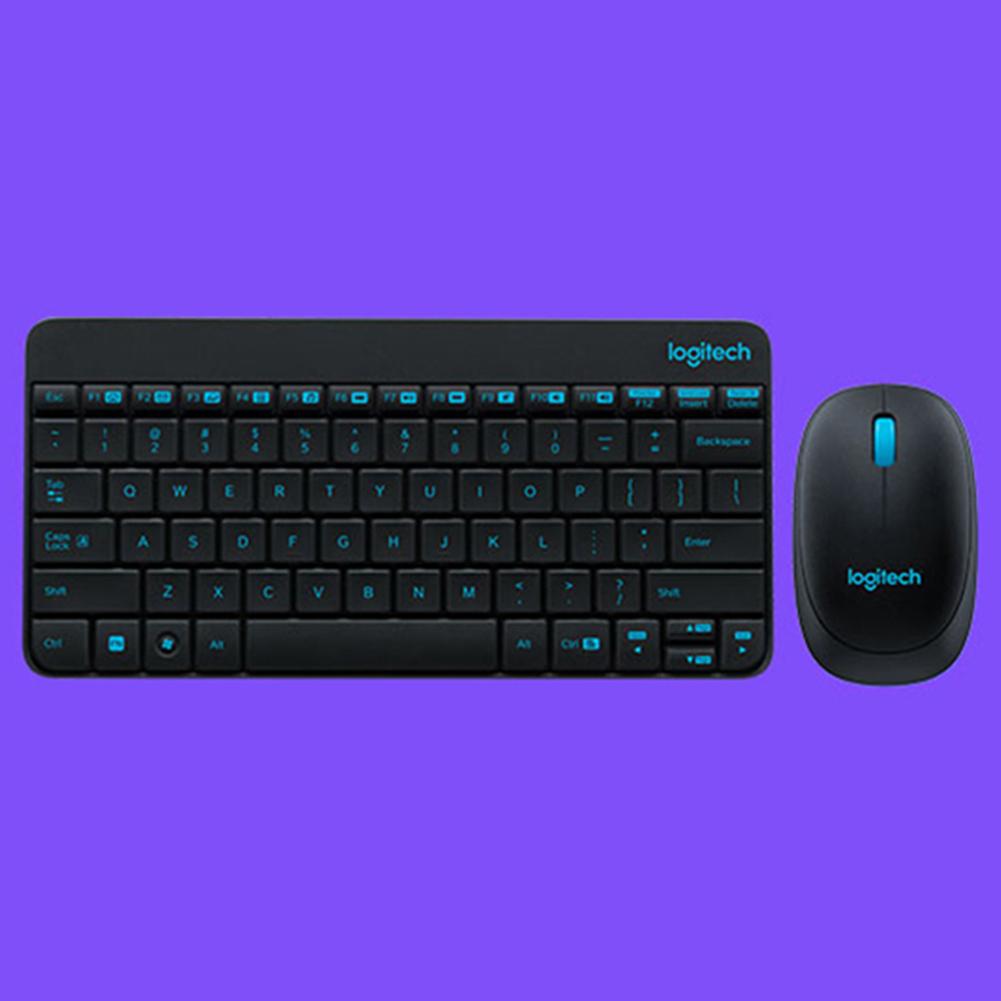 Logitech MK245 USB Nano Wireless Mini Keyboard 1000DPI Ergonomic Mouse Combos with Multimedia Function Key for Household Game