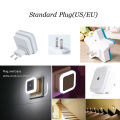 LED Night Light Mini Cute Wall Plug-in Auto Sensor Bedside Lamp For Bedroom Kid's Room Hallway Corridor Stairs EU/US 110V 220V