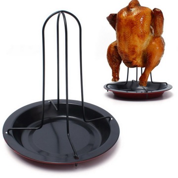 Kitchen Outdoor BBQ Tools Chicken Duck Holder Rack Grill Stand Roasting for Stick Carbon Steel Grilling Tools