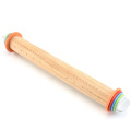 Adjustable Rolling Pin with Multicolored Removable Rings Classic for Baking Dough Pizza Pie and Cookies