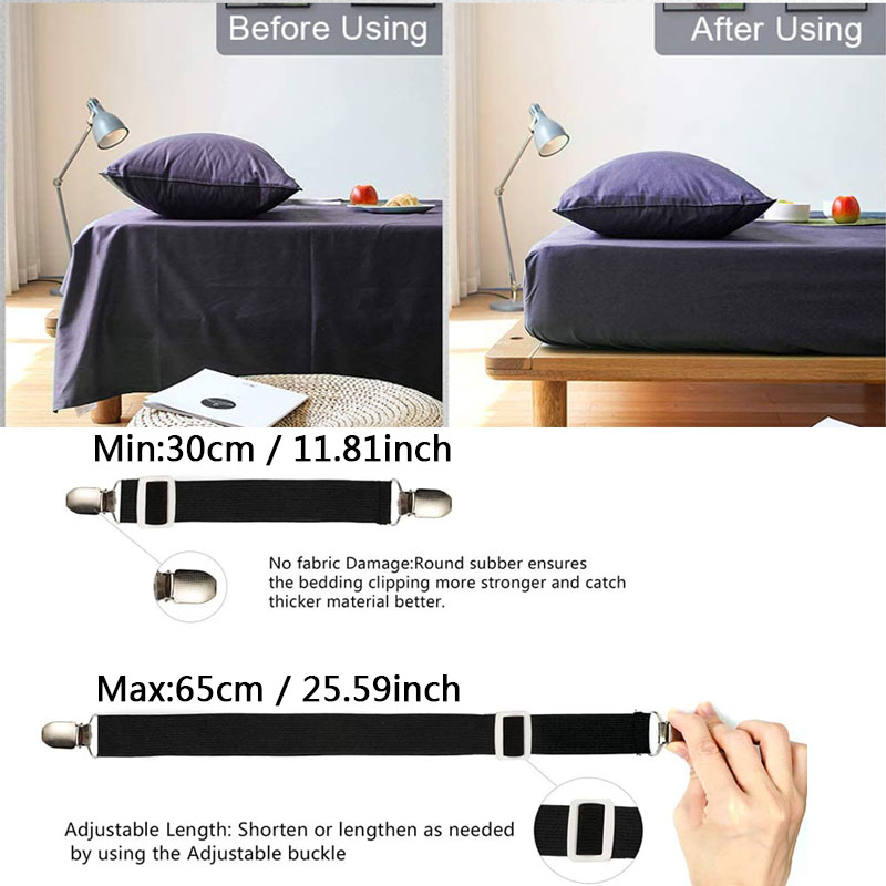 2Pcs Elastic Bed Sheet Sofa Cover Clip Blanket Mattress Cover Gripper Clip Holder Fasteners Nonslip Buckle Furniture Accessories