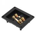 4 Copper Binding Post Terminal Cable Connector Speaker Terminal Box Acoustic Components 3MM thicken Base Plate