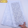 SJD LACE African Dry Lace Fabric Popular Swiss Voile Lace In Switzerland With Embroiderey Cotton Lace For Nigerian Wedding A1972