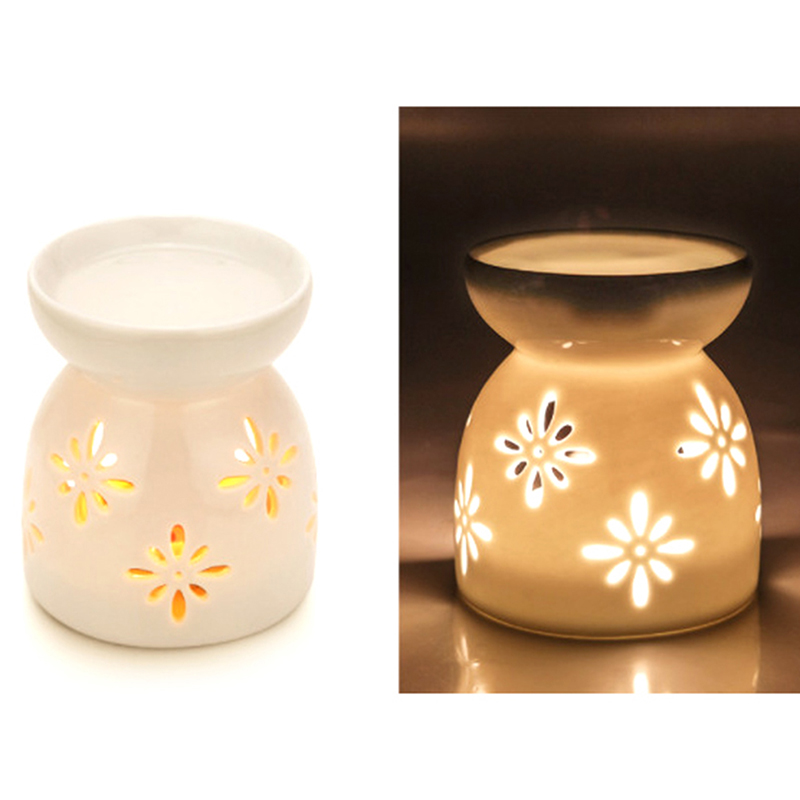 Ceramic Candle Holder Essential Oil Burner Diffuser Aromatherapy Incense Lamps