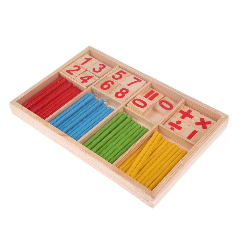 New Toddler Educational Montessori Toys Math Toy Wooden Sticks Learning Numbers Counting Calculate Interesting Toys For Children