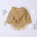 2020 Baby Spring Autumn Clothing Toddler Baby Girls Knit Tassel Coat Jacket Outwear Cloak Autumn Winter Tassel Solid Clothes