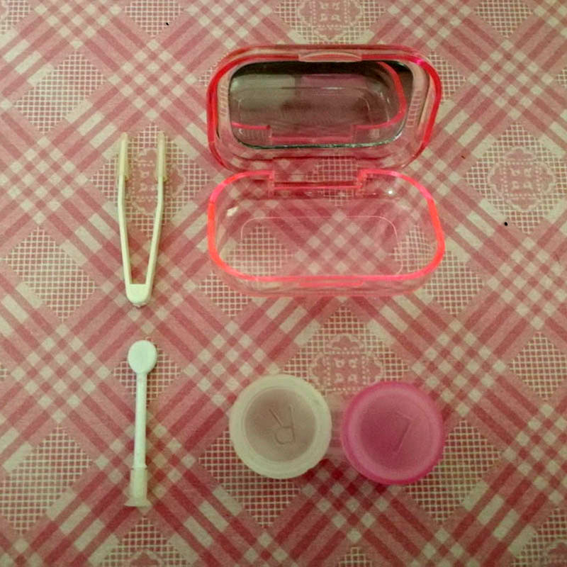 Contact Lens Cases Container Storage Holder Kit Soaking Travel Accessaries Eye Care Product Retail Wholesale
