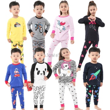 New Summer Baby Girls and Boys Long Sleeve Pajamas Sets Girls Unicornio Infantil Pajama Pyjamas Kids Baby Pajamas Pijamas 2-8Yrs