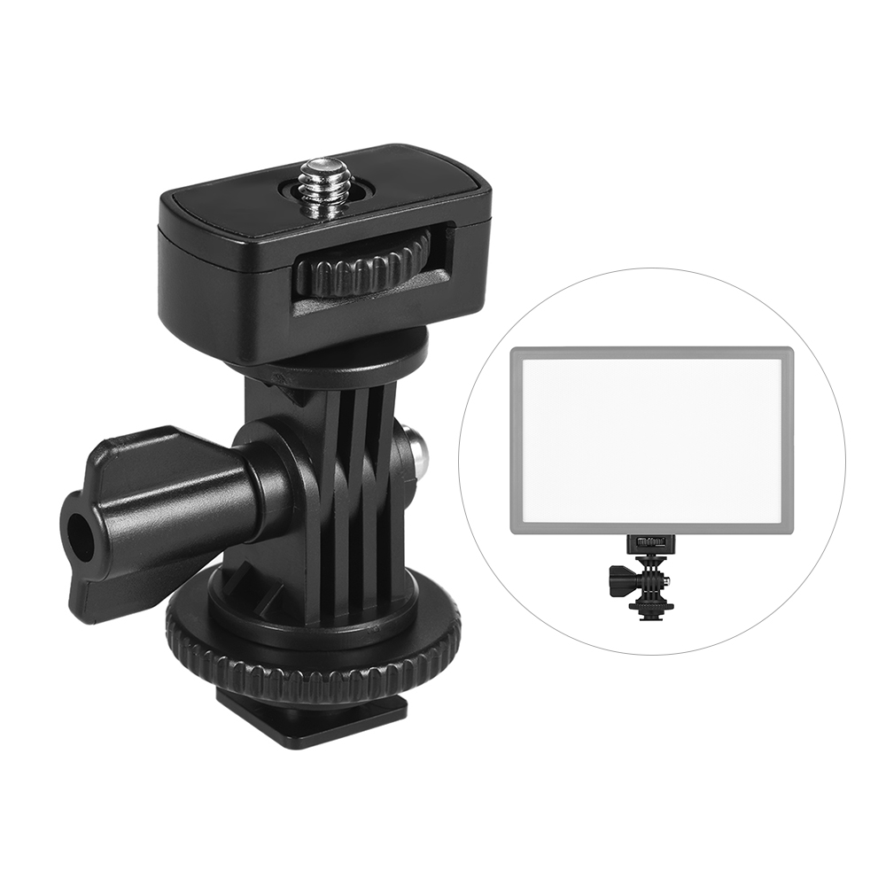 Universal Adjustable Cold Hot Shoe Mount Adapter with 1/4" Screw for Viltrox and other Brands LED Light Video Monitor