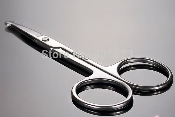 6 pcs/lot eyebrow scissors small stainless steel nose eyelash scissors eyebrow makeup tools eyelashe sscissors wholesale