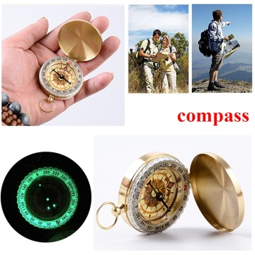 High Quality Camping Hiking Pocket Brass Brass Compass Portable Compass Navigation for Outdoor Activities