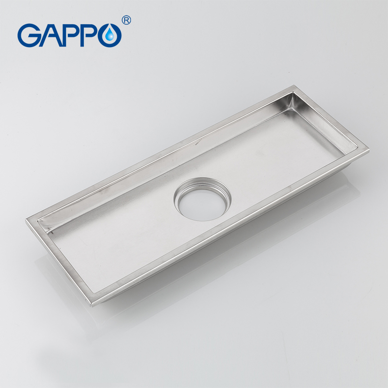 GAPPO Drains stainless steel recgangle linear floor drains waste drain water drains strainer anti-odor bathroom floor cover