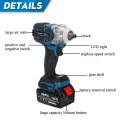 388vf Brushless Cordless Electric Impact Wrench 1/2inch Power Tools 15000Amh Li Battery +LED light Adapt to Makita 18V Battery