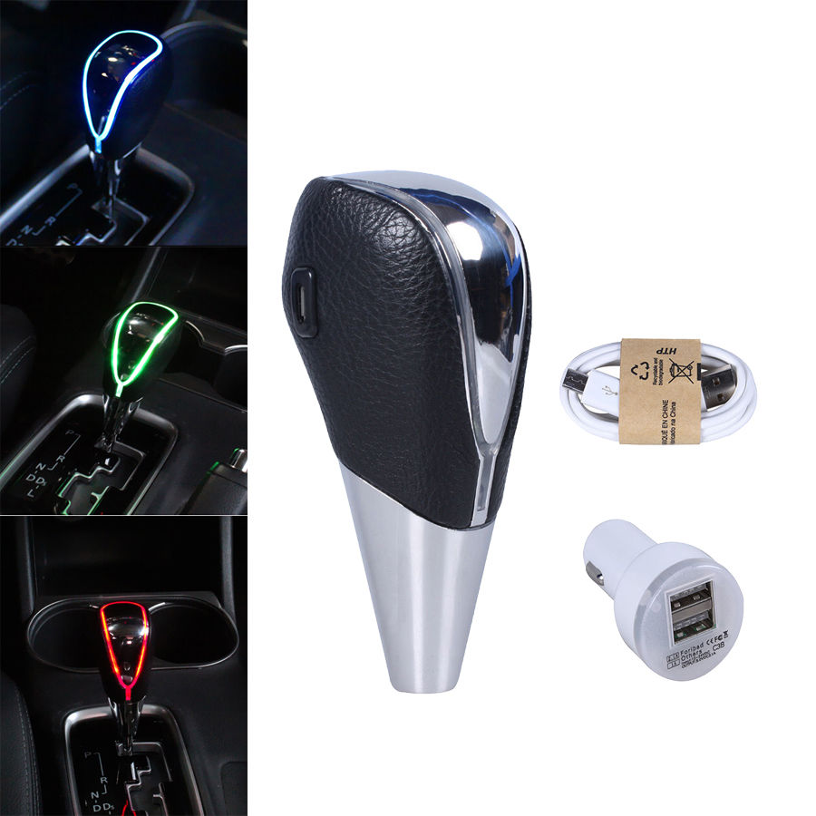 POSSBAY Universal Car Gear Knob Manual Transmission LED Gear Shift Knob for Kia Opel Renault Interior Decoration Shift Lever