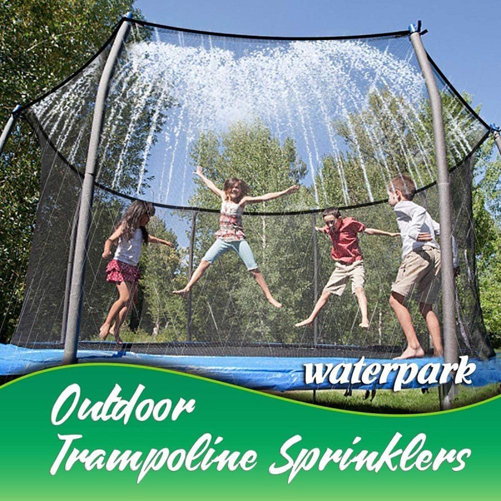 Trampoline For Children Outdoor Street Water Sprinkler Toy Trampoline Sprinkler Hose With Ties Water Game Yard Toys Kits