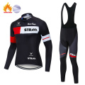 2020 NEW STRAVA Winter Thermal Fleece Cycling Clothing Wear Bike MTB Jerseys Cycling Sets Men's Cycling Jersey Sets