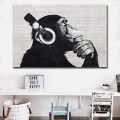 YaMinSanNiO Abstract Monkey DJ Orangutan Wall Art HD Prints and Posters Canvas Animal Oil Painting Pictures Home Decorations New