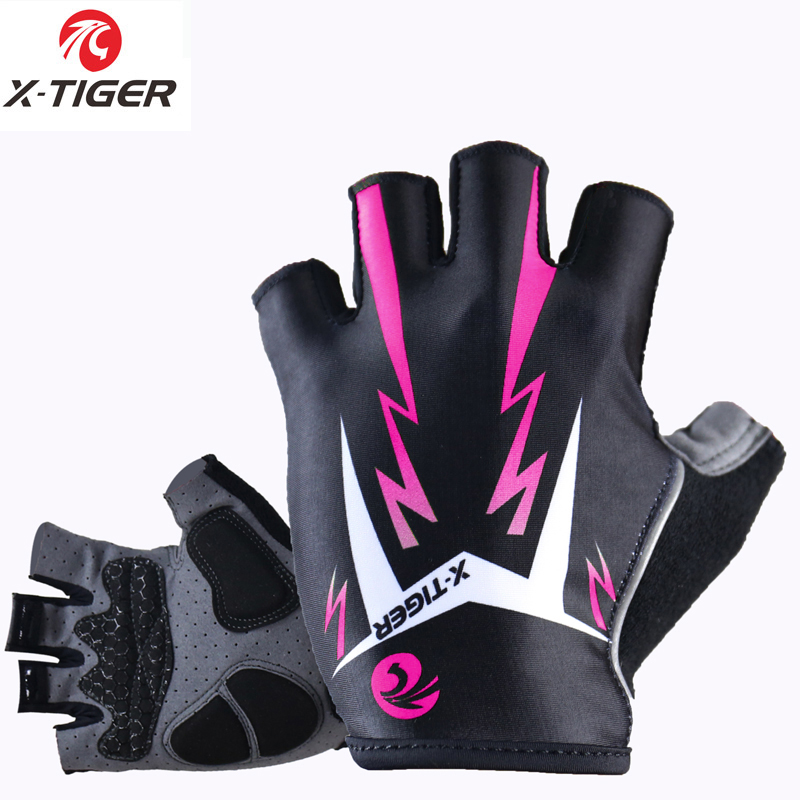 X-Tiger Women Shockproof Cycling Gloves Fitness Female Sport Bike Gloves Motorcycle Outdoor Mountain Road Bicycle Riding Gloves
