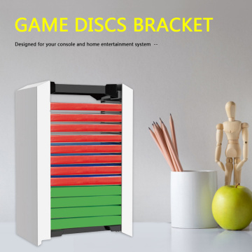 12 in 1 Portable Stackable Game Discs Storage Bracket Game CD Case Storage Rack for Xbox One Switch PS5 Disk Stand Tower