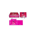 CYMK Printing Ribbon Handle Carton Gift Box with Drawers