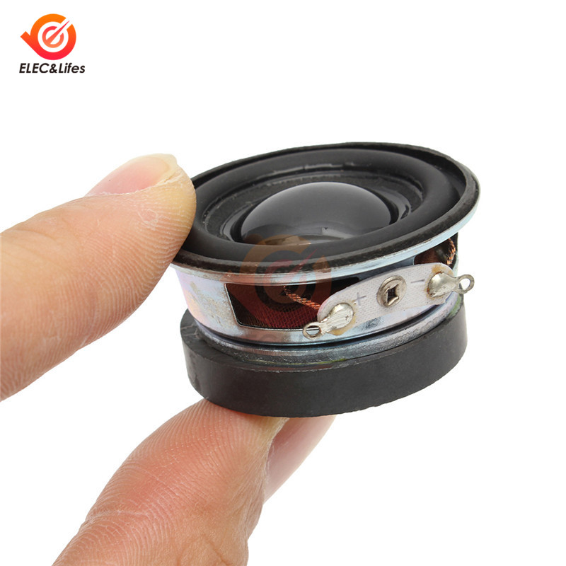 2Pcs 40mm Acoustic Speaker 4Ohm 3W Speaker 36MM External Magnetic Black Hat PU Edge Acoustic Components