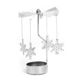 Hot Selling Fashion Rotary Spinning Tealight Candle Metal Tea light Holder Carousel Home Decor Gift