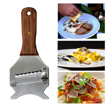 Cutter Multifunction Stainless Steel Cooking Cheese Truffles Grater Hand Plane Wooden Handle Butter Slicer Chocolate
