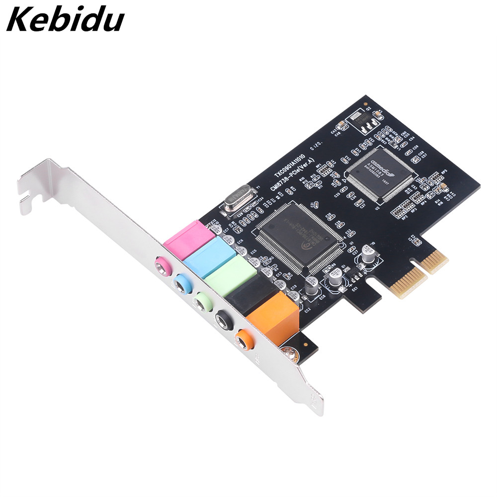 KEBIDU Classic PCI Sound Card 5.1CH CMI8738 Chipset Audio Digital Sound Card Desktop Pci Sound Card