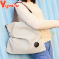 Yogodlns Women Corduroy Canvas Tote Ladies Casual Shoulder Bag Foldable Reusable Shopping Bags Beach Bag Female Cotton Cloth bag
