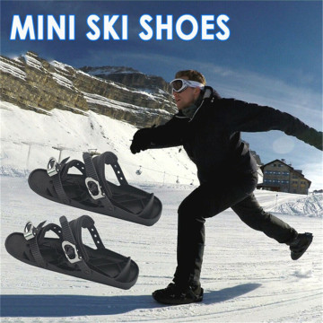 Mini Ski Skate Snow Shoes The Short Skiboard Snowblades High Quality Adjustable Bindings Portable Skiing Shoes Snow Board