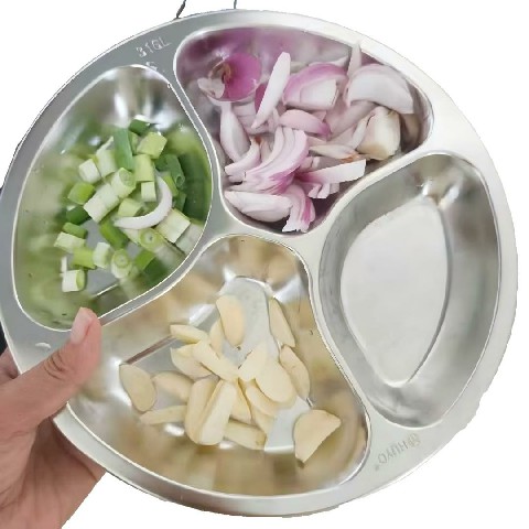 Elegant Stainless Steel Container with Panel Design.