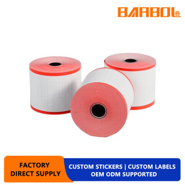 Red Edge Printed Roll Thermal Label Paper