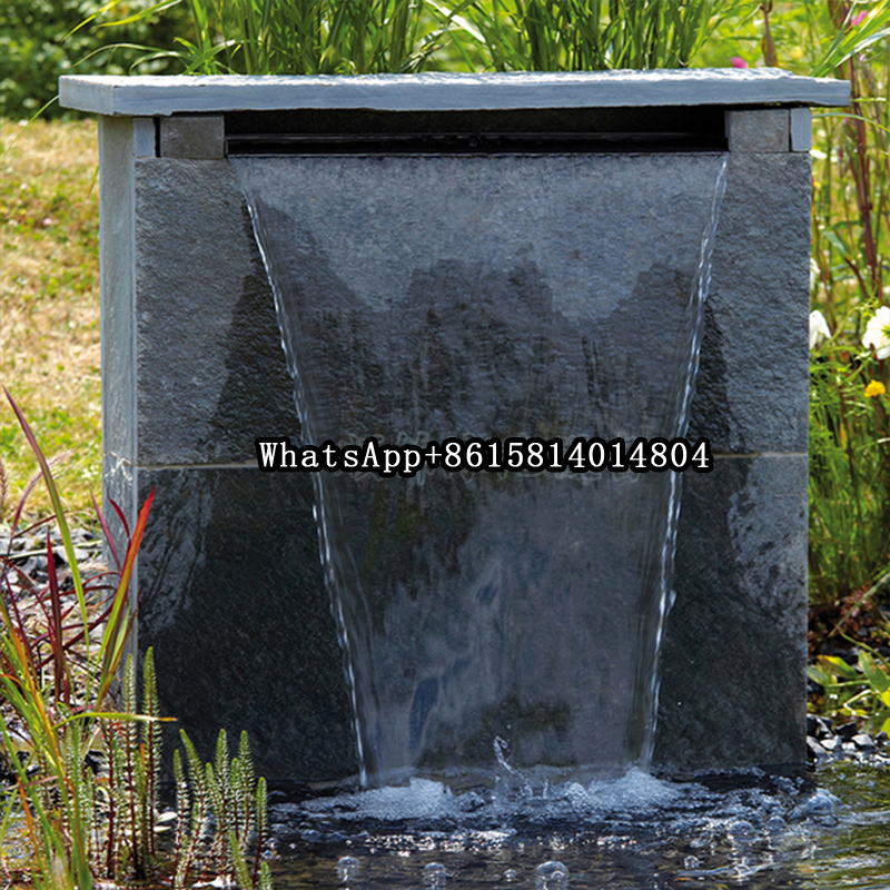 Stainless steel waterfall water outlet stream sink,pool waterfall fountain,water curtain wall courtyard fish pond landscape