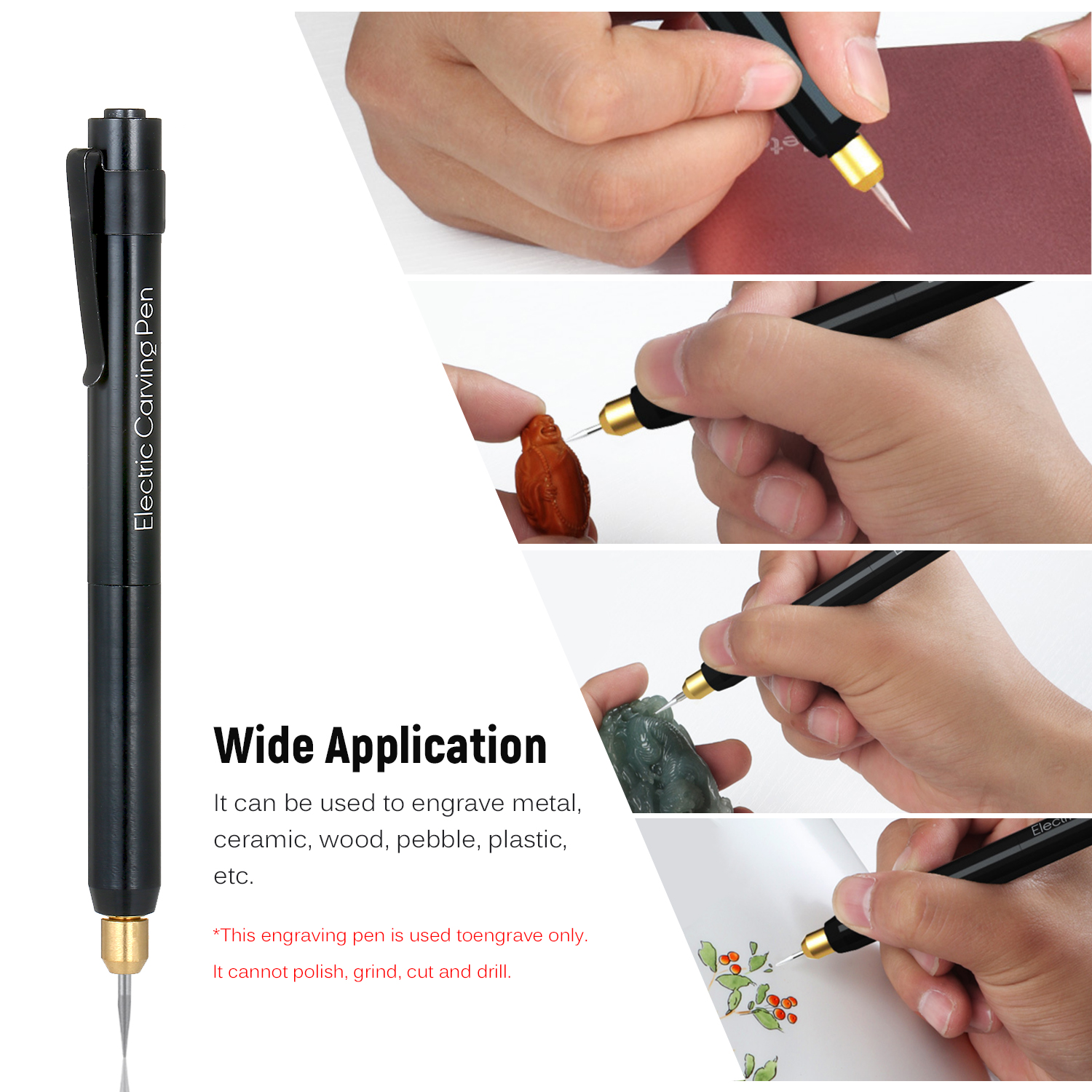 Portable Electric Engraving Pen Cordless Rechargeable Engraver Engraving Machine Carving Tool for Wood Ceramic Metal Stone
